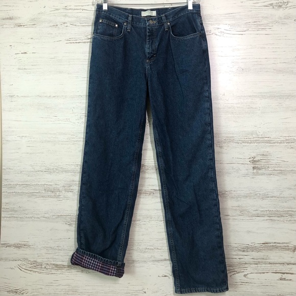 Wrangler Denim - VTG WRANGLER 90s Flannel Lined High Rise Mom Jeans